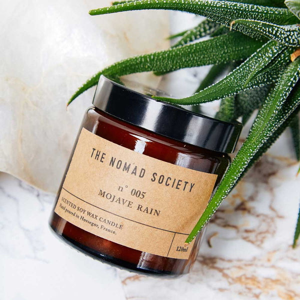 Mojave Rain soy wax vegan candle The Nomad Society 120ml